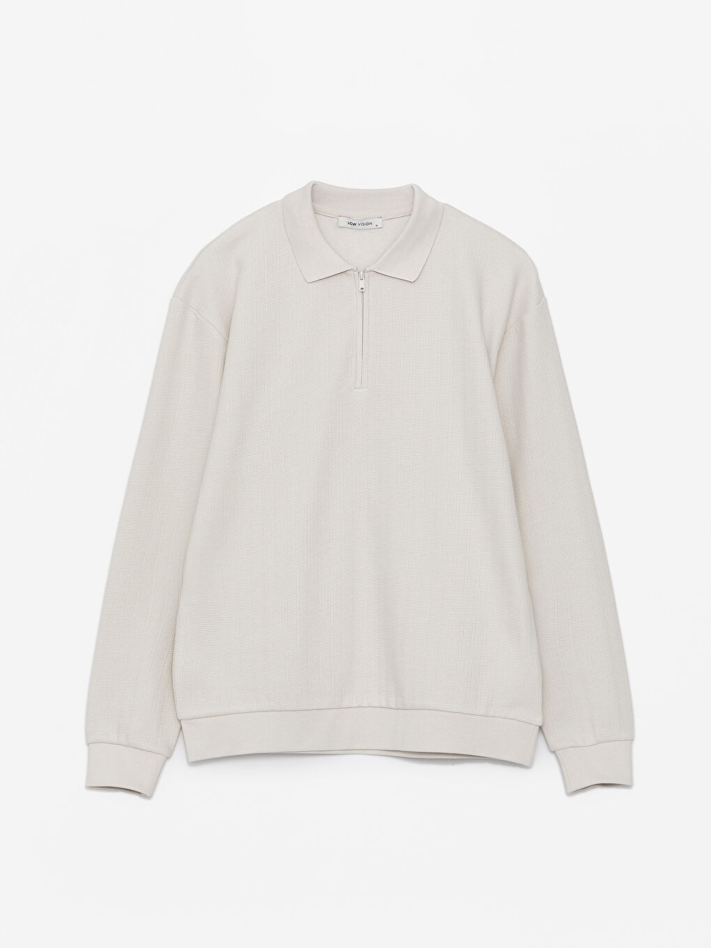Polo Neck Long Sleeve Men's Sweatshirt -S4IP04Z8-J0B
