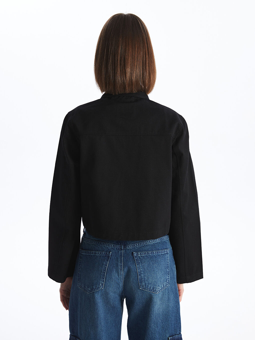 XSIDE Women's Collared Neck Plain Jacket -S4IP16Z8-E0N