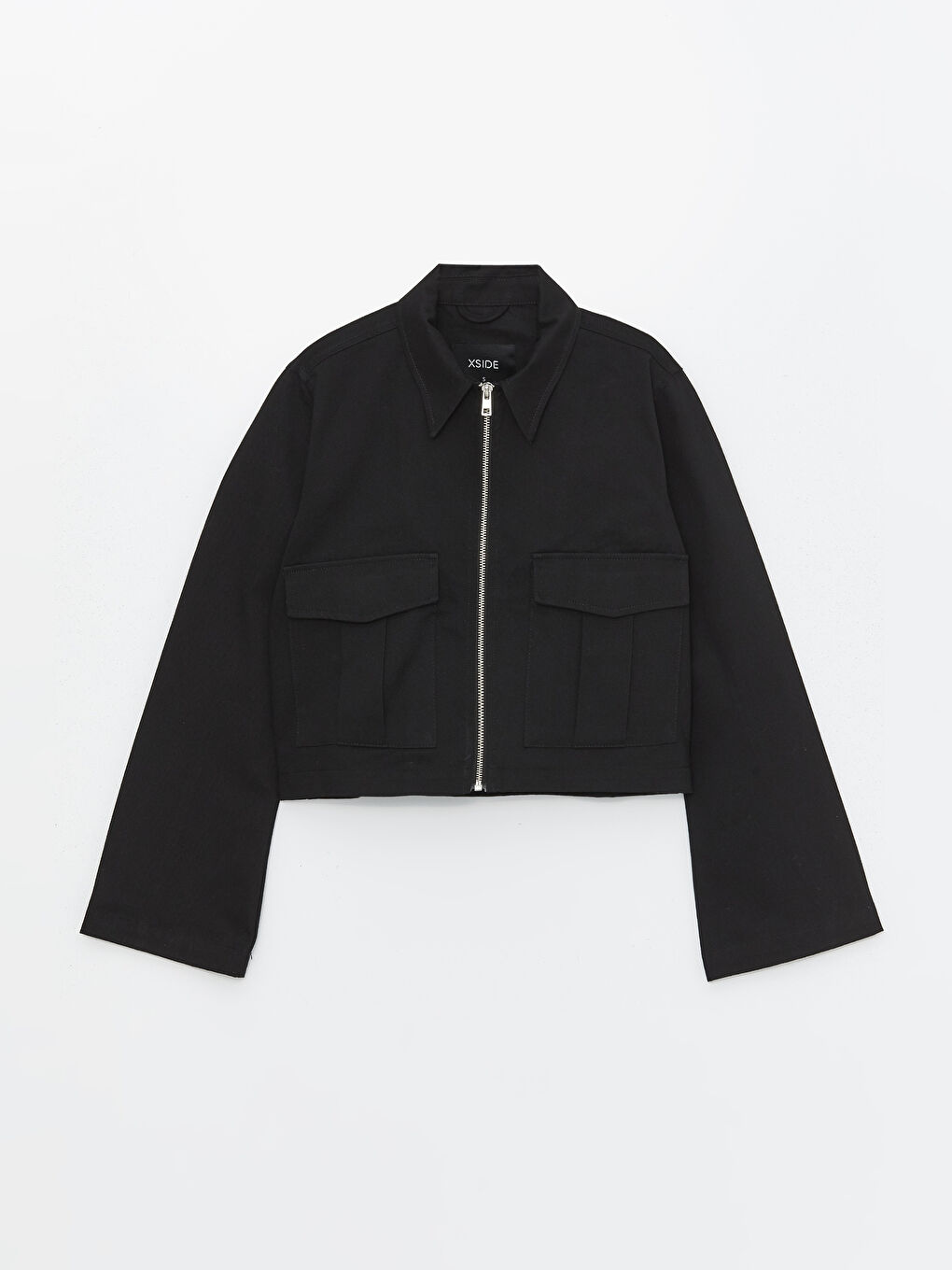 XSIDE Women's Collared Neck Plain Jacket -S4IP16Z8-E0N