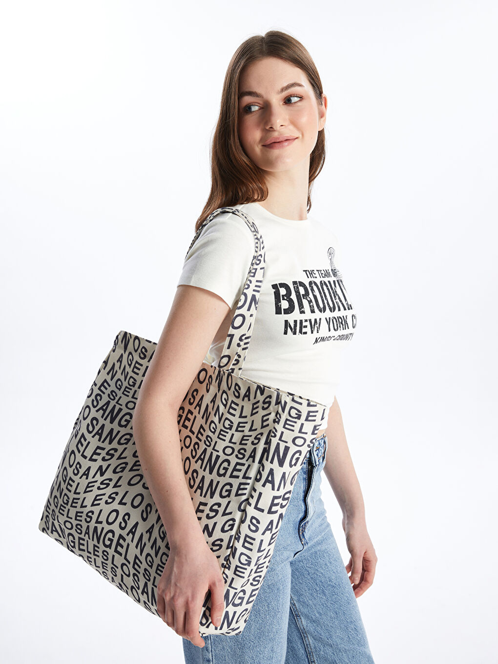 Letter Printed Women's Shoulder Bag -S4IP17Z8-LQJ