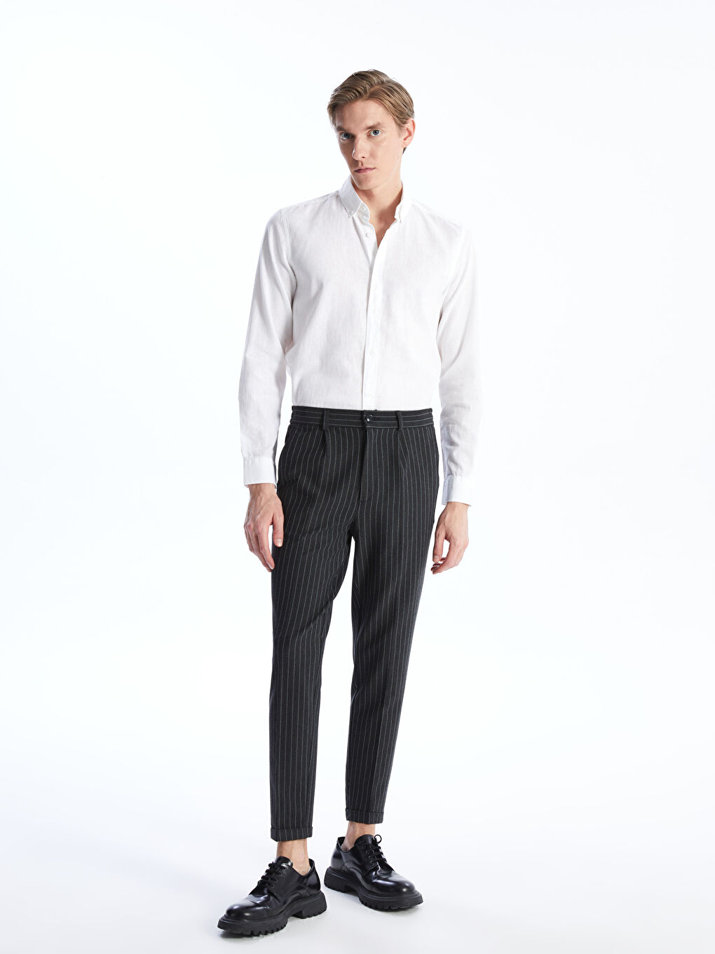 Antrasit Dar Kalıp Erkek Chino Pantolon