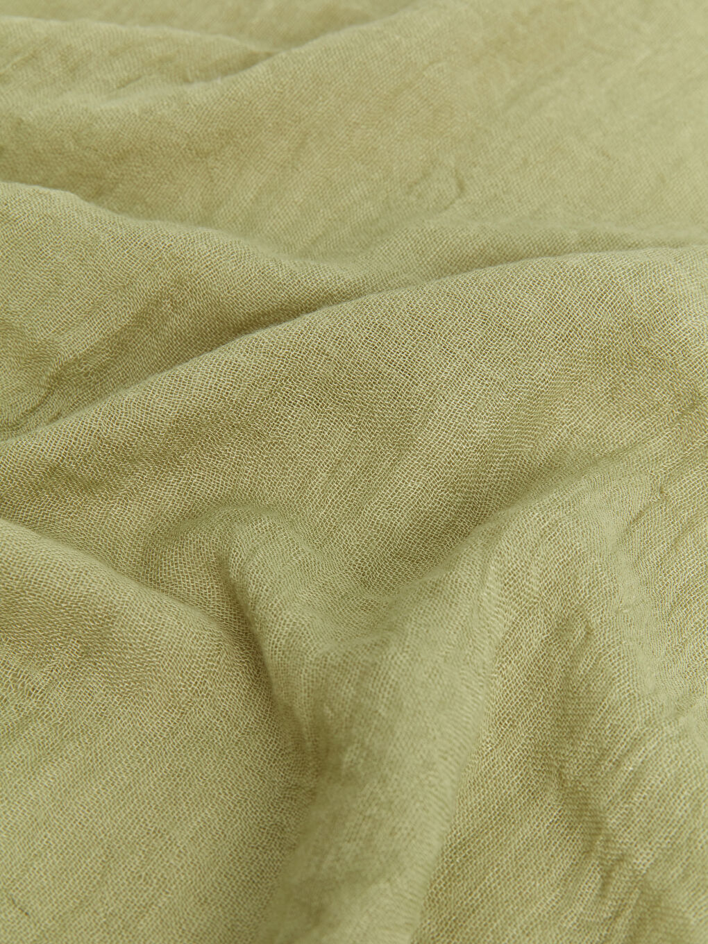 Yeşil Düz Bürümcüklü Kadın Şal-2