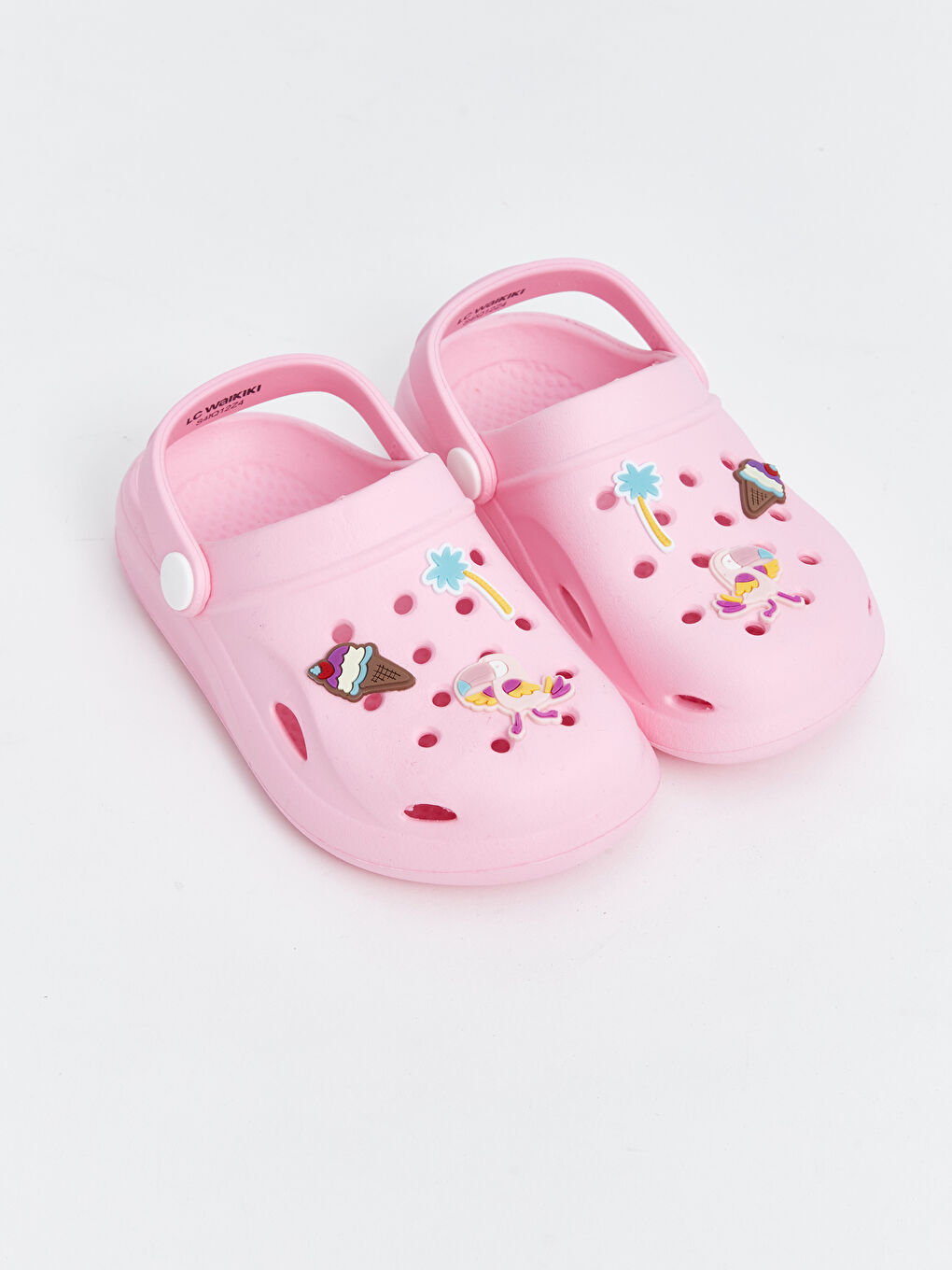 Pembe Baskılı Kız Çocuk Plaj Sandaleti