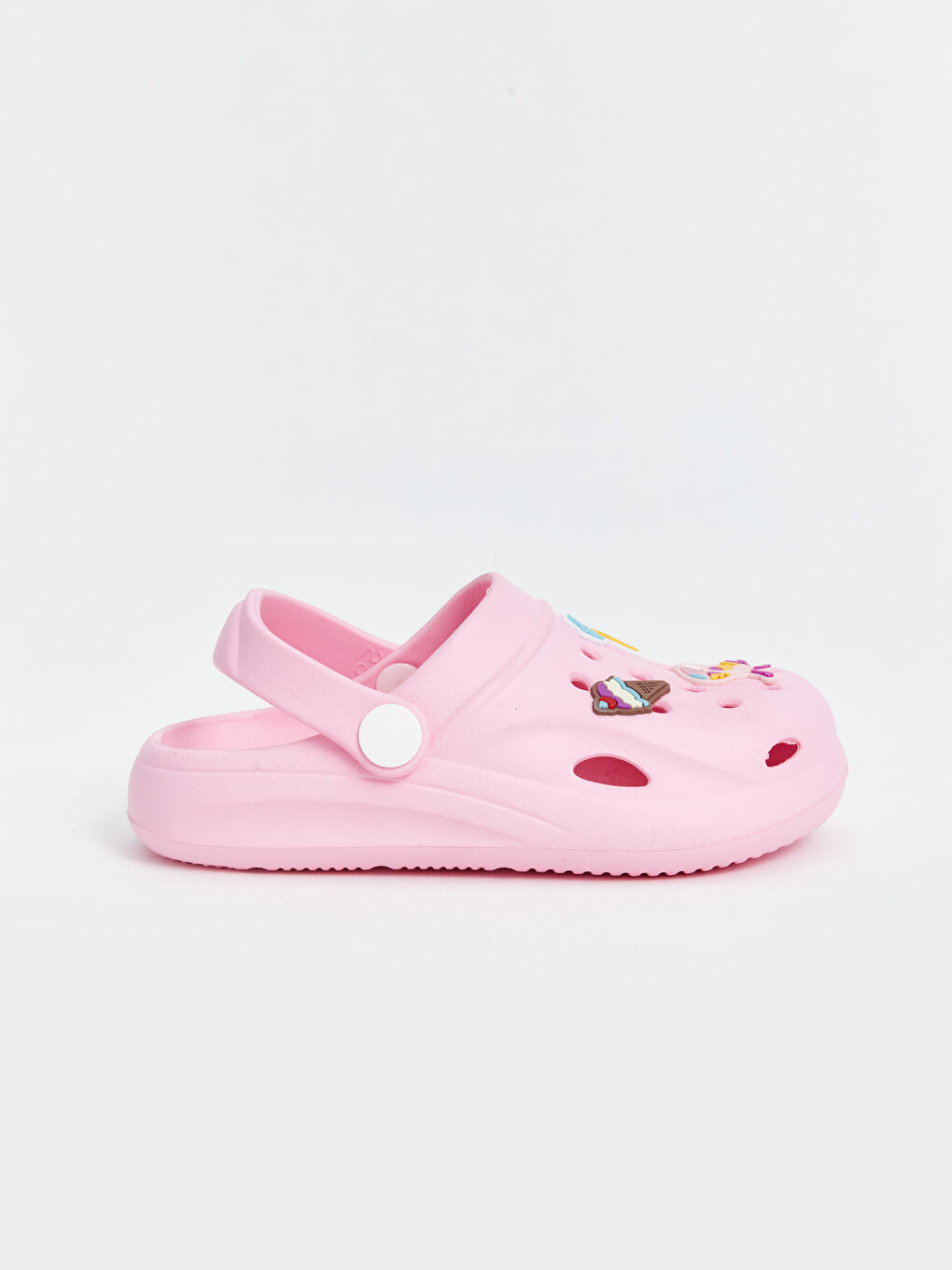 Pembe Baskılı Kız Çocuk Plaj Sandaleti-1