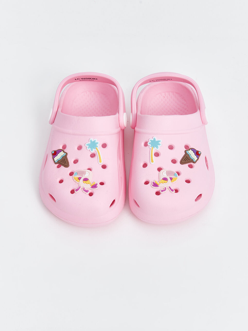 Pembe Baskılı Kız Çocuk Plaj Sandaleti-2