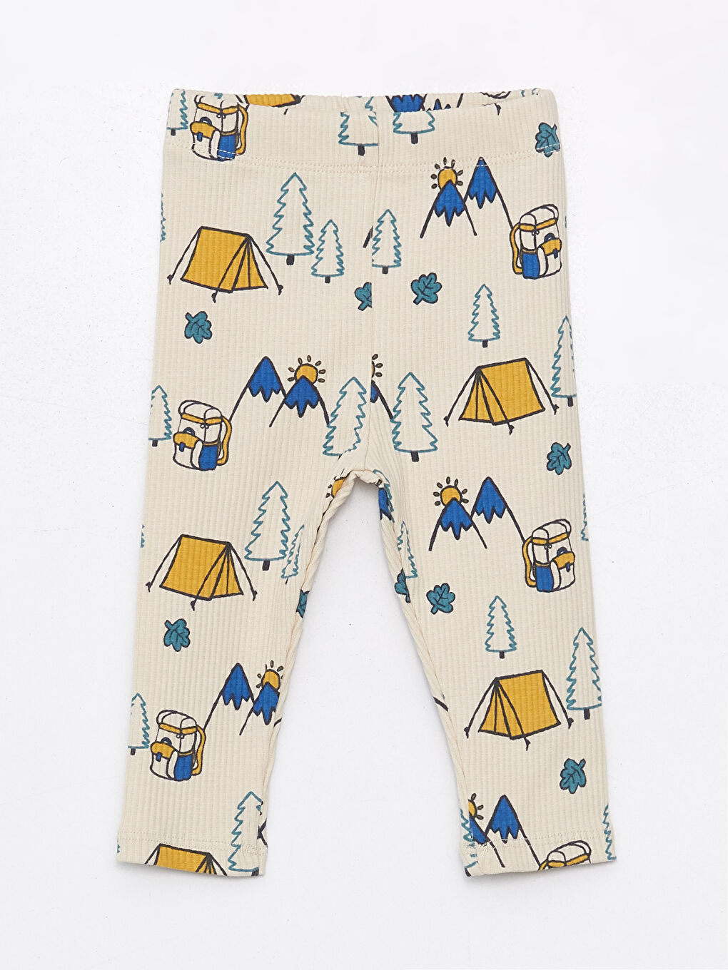 Bej Bisiklet Yaka Uzun Kollu Baskılı Erkek Bebek Sweatshirt ve Eşofman Altı 2'li Takım-3