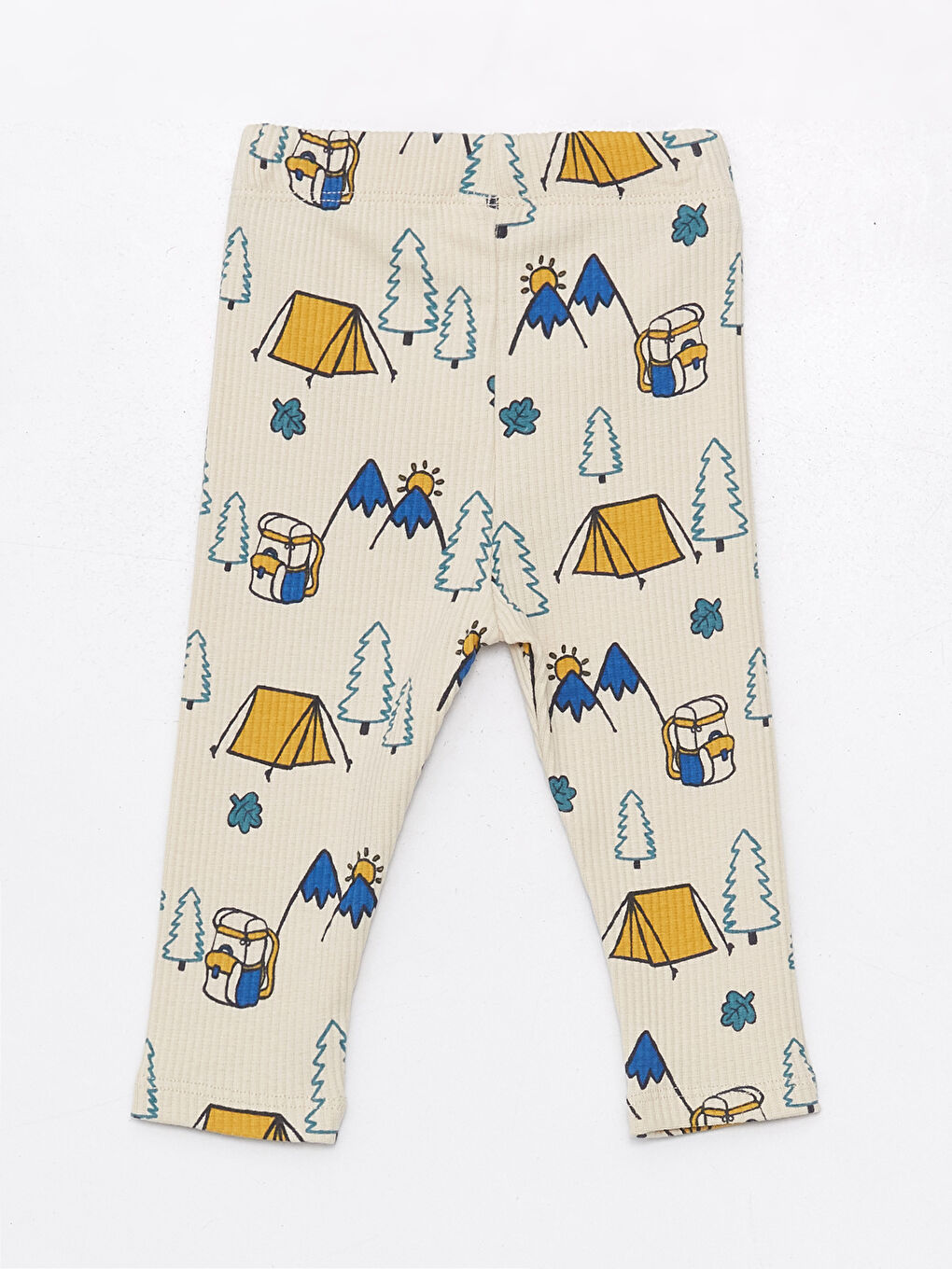 Bej Bisiklet Yaka Uzun Kollu Baskılı Erkek Bebek Sweatshirt ve Eşofman Altı 2'li Takım-4