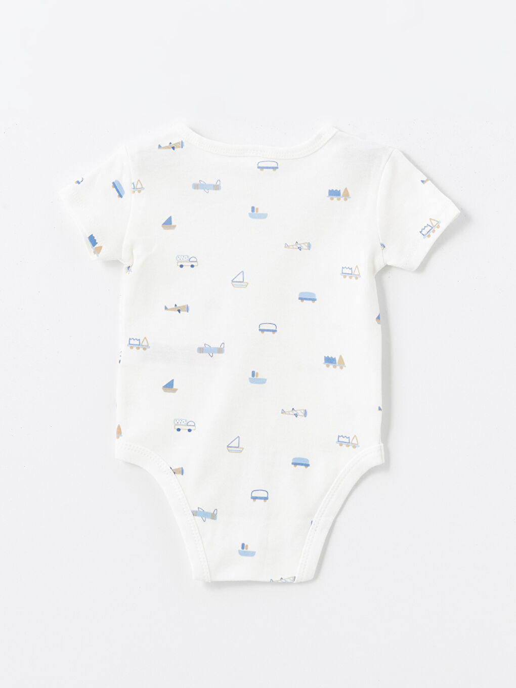 Crew Neck Printed Baby Boy Bodysuit with snap fastener 3 pcs -S4IQ48Z1-LRA