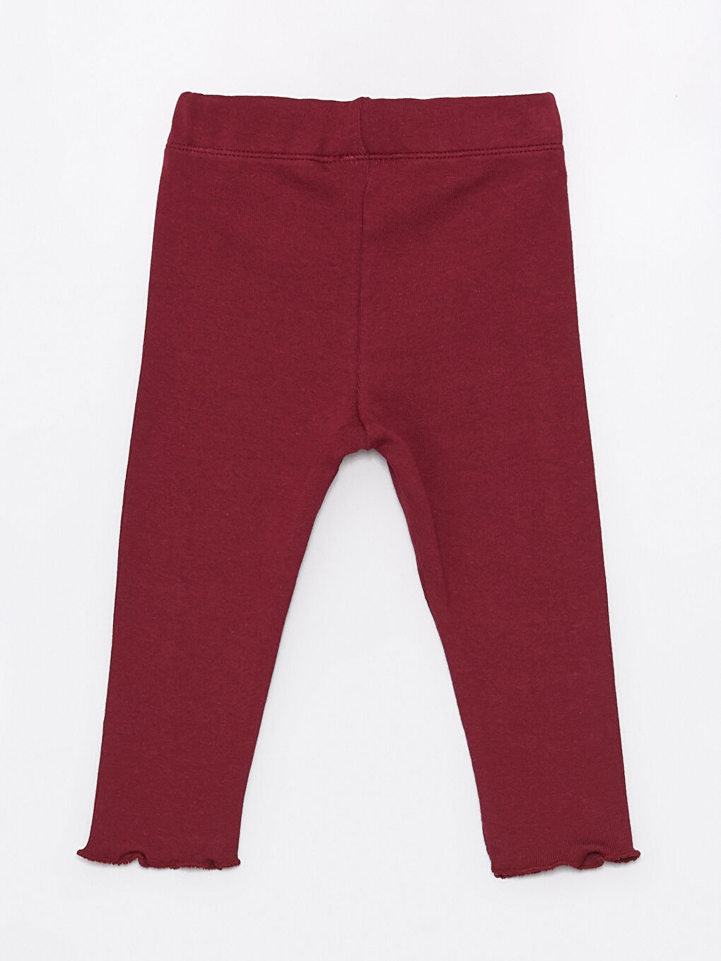 Bordo Bisiklet Yaka Uzun Kollu Baskılı Kız Bebek Bluz ve Tayt 2'li Takım-4