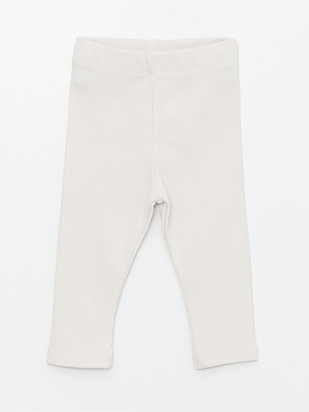 Bej Bisiklet Yaka Uzun Kollu Kız Bebek Sweatshirt ve Tayt 2'li Takım-3