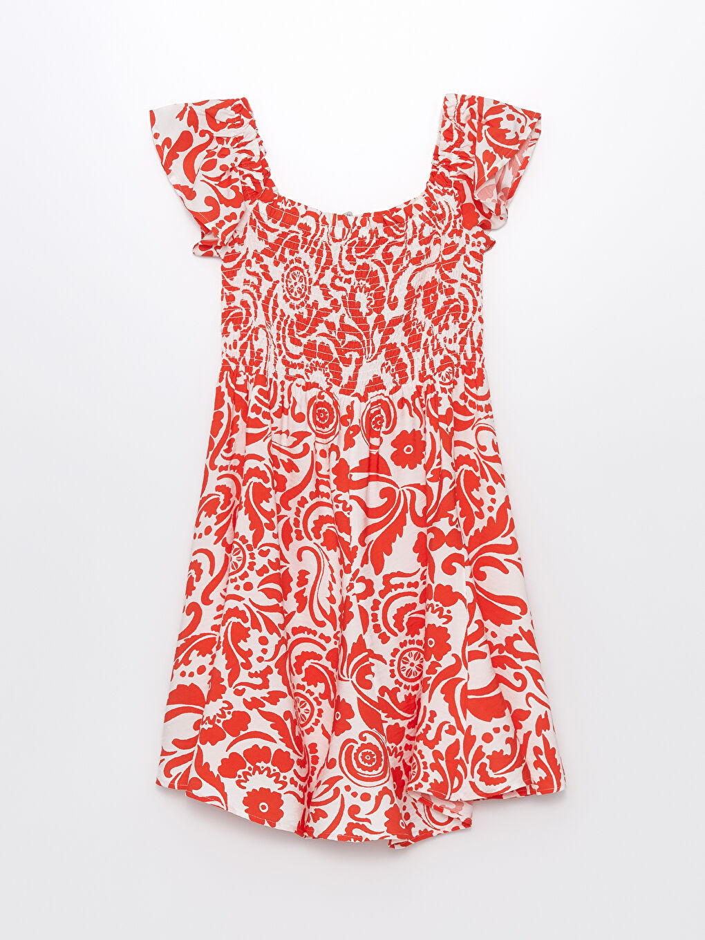Women's Patterned Short Sleeve Slash Neck Dress -S4IQ70Z8-LTQ