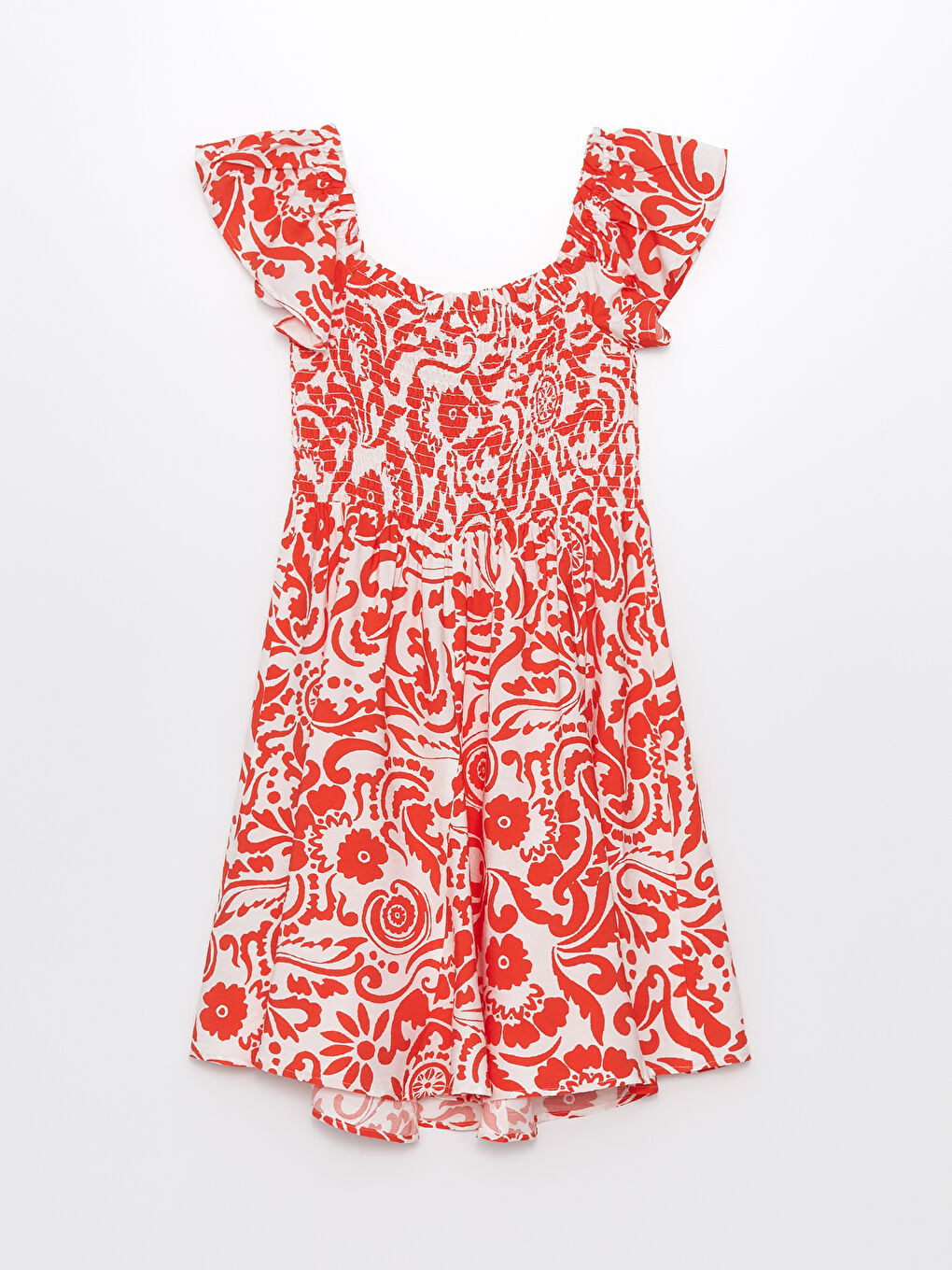 Women's Patterned Short Sleeve Slash Neck Dress -S4IQ70Z8-LTQ
