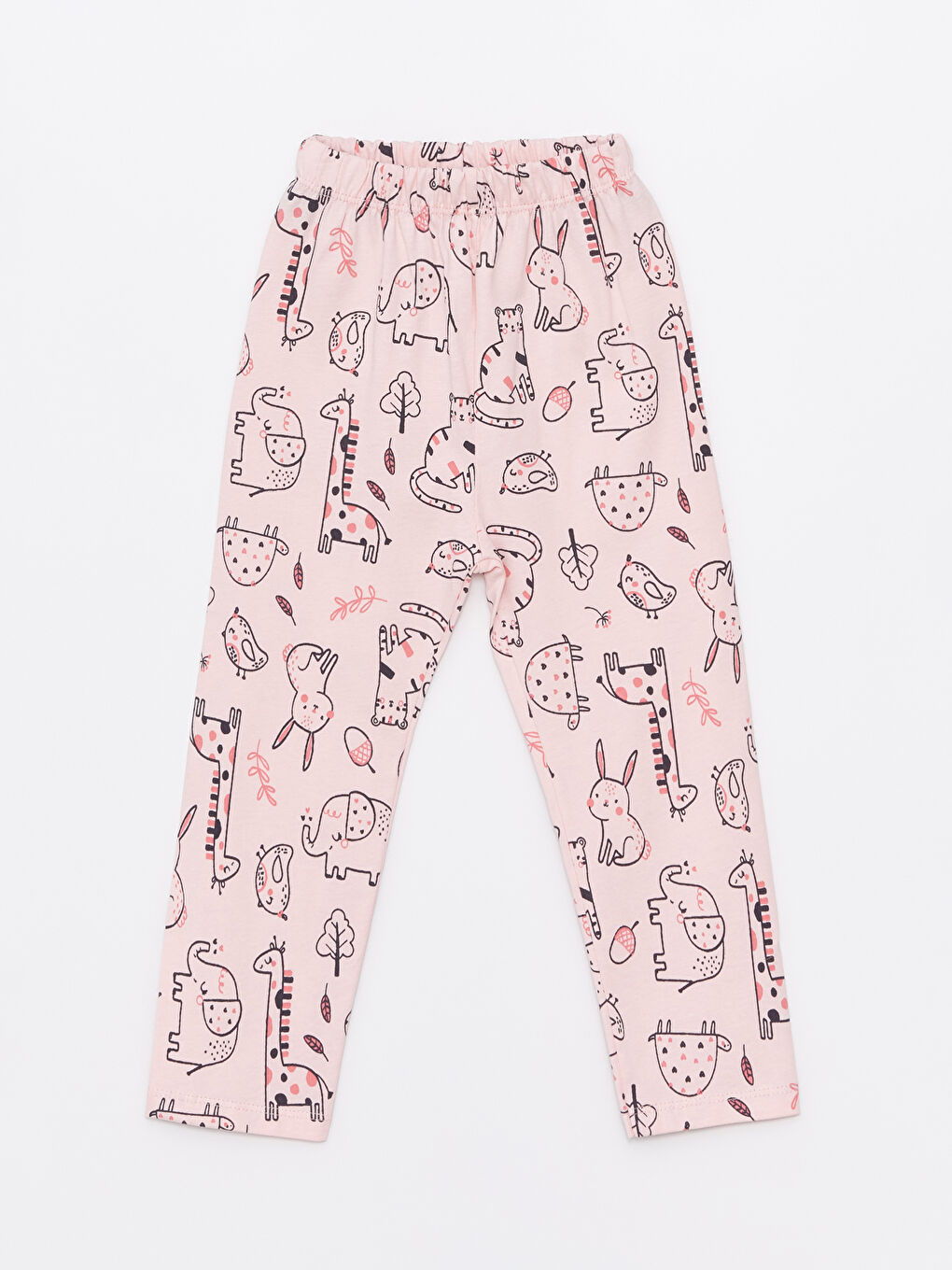 Pembe Bisiklet Yaka Baskılı Kız Bebek Pijama Takımı-6