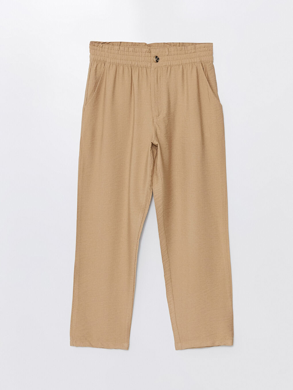 Elasticated Waist Regular Fit Women's Trousers -S4IQ96Z8-YCB