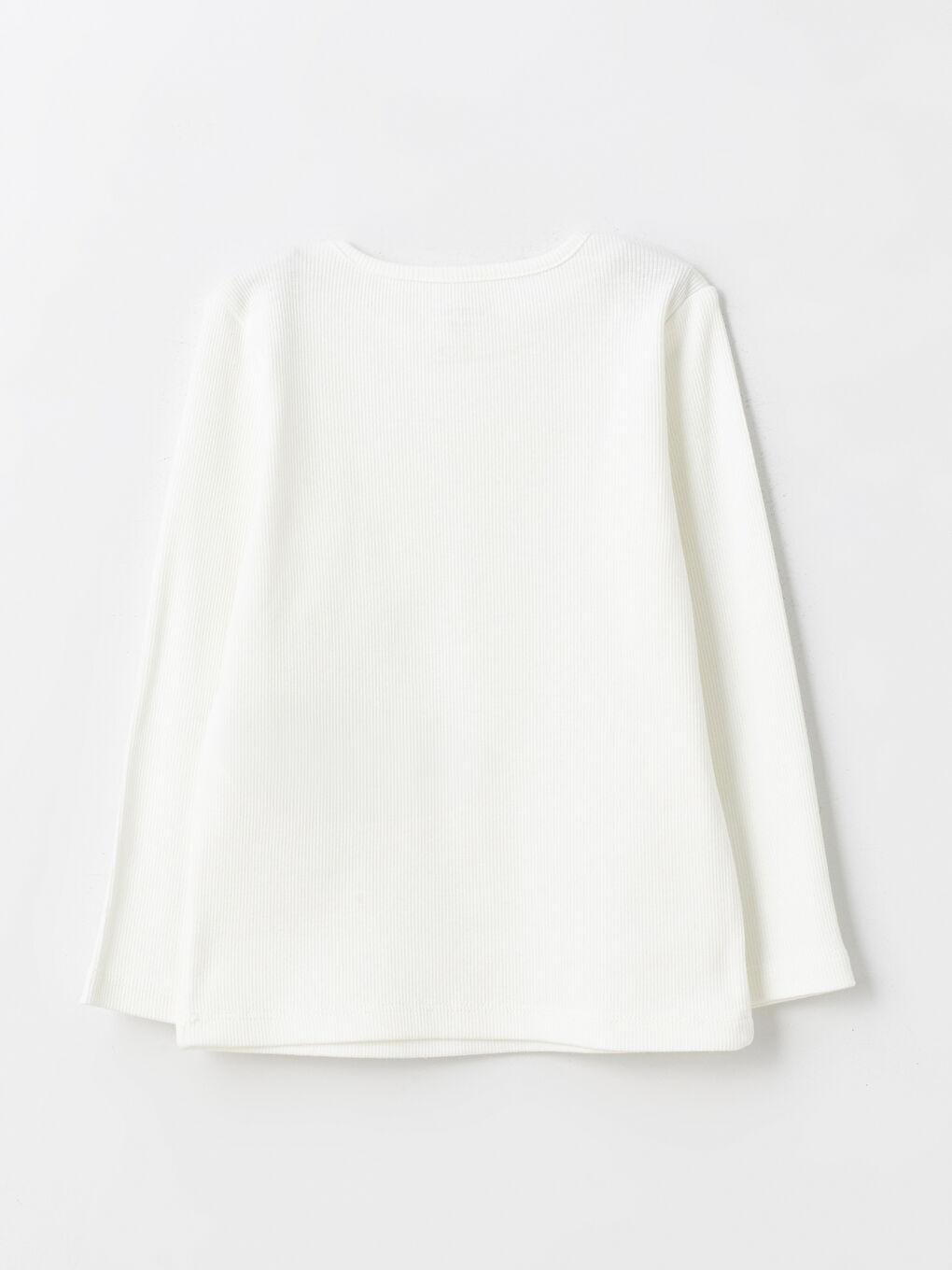 Ekru Bisiklet Yaka Uzun Kollu Kız Bebek Pijama Takımı-3