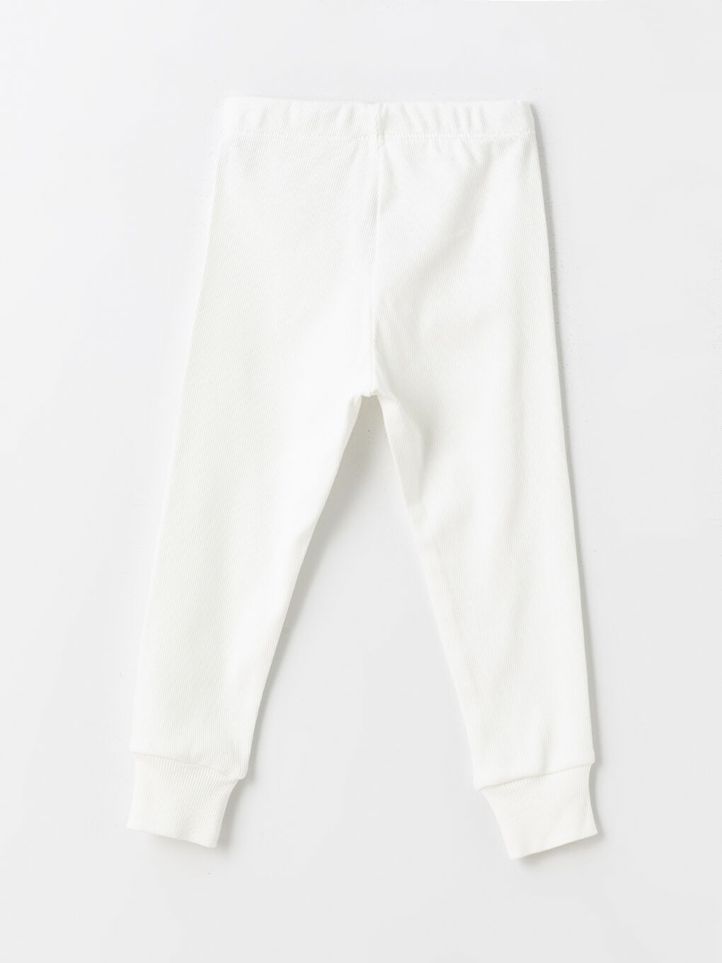 Ekru Bisiklet Yaka Uzun Kollu Kız Bebek Pijama Takımı-6