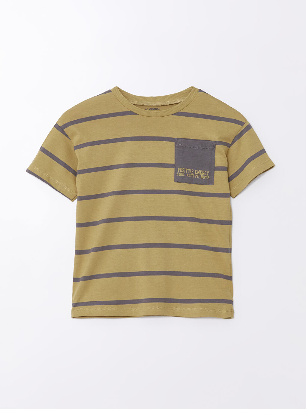 Crew Neck Short Sleeve Striped Baby Boy T-Shirt -S4IR81Z1-LGE