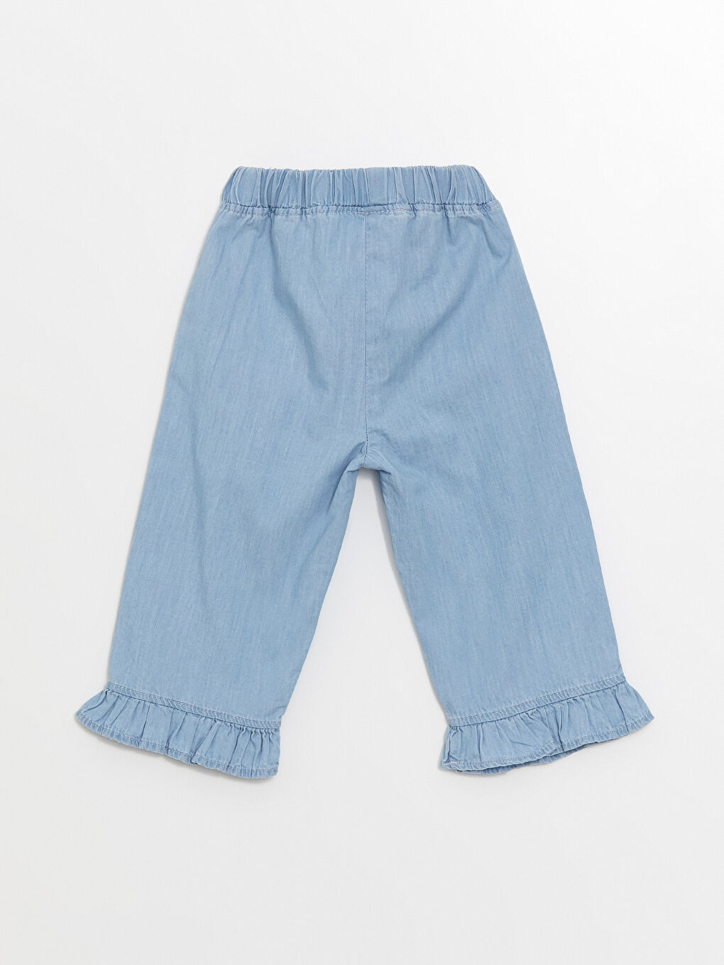 LCW baby Açık İndigo Rodeo Beli Lastikli Kız Bebek Jean Pantolon - 3