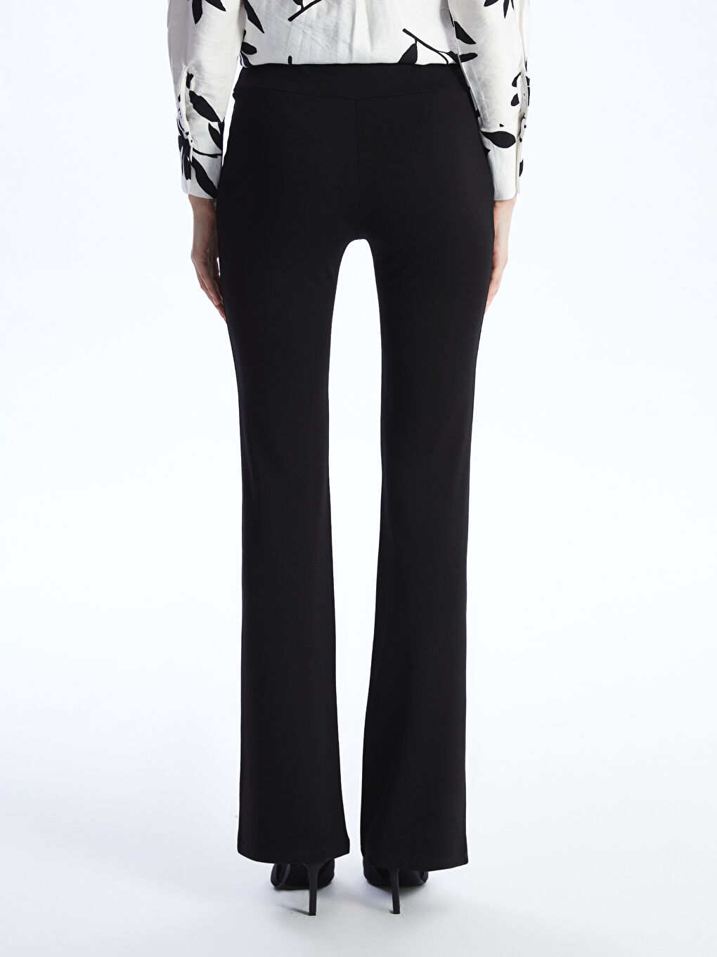 Elastic Waist Straight Flared Women's Leggings Trousers -S4IS99Z8-CVL