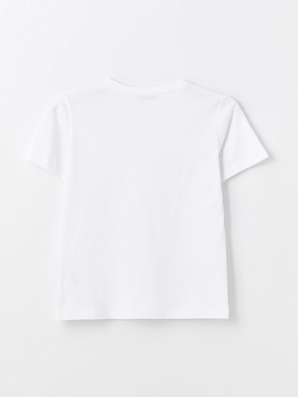 მრგვალი საყელო უბრალო მოკლე სახელო ქალებისთვის მაისური-6