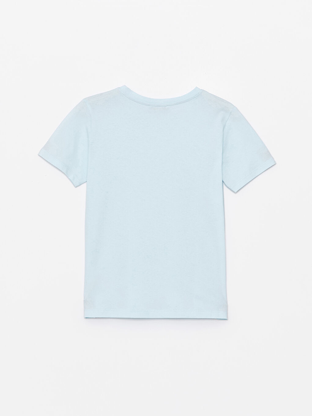 Mavi Bisiklet Yaka Düz Kısa Kollu Kadın Tişört-6