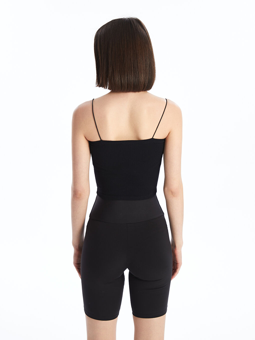 XSIDE Quadratischer Kragen Schlichtes Riemchen Bauchfreies Top für Damen -S4IT63Z8-CVL