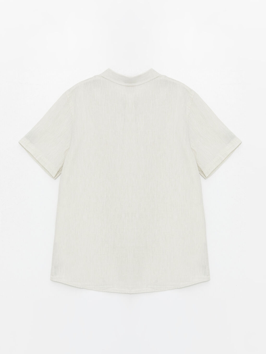 Bej Keten Karışımlı Erkek Çocuk Gömlek-1