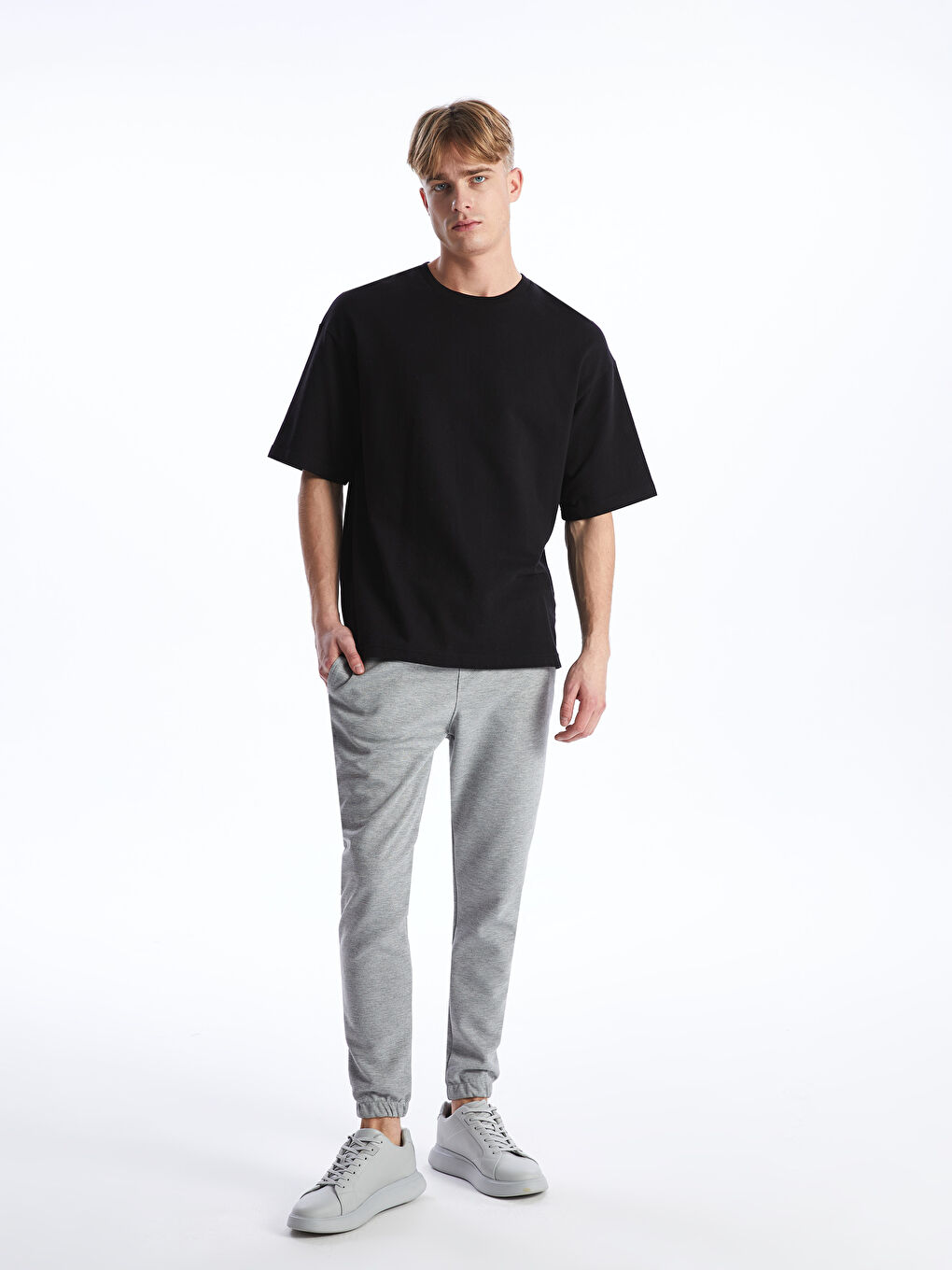 Gri Slim Fit Erkek Jogger Eşofman Altı