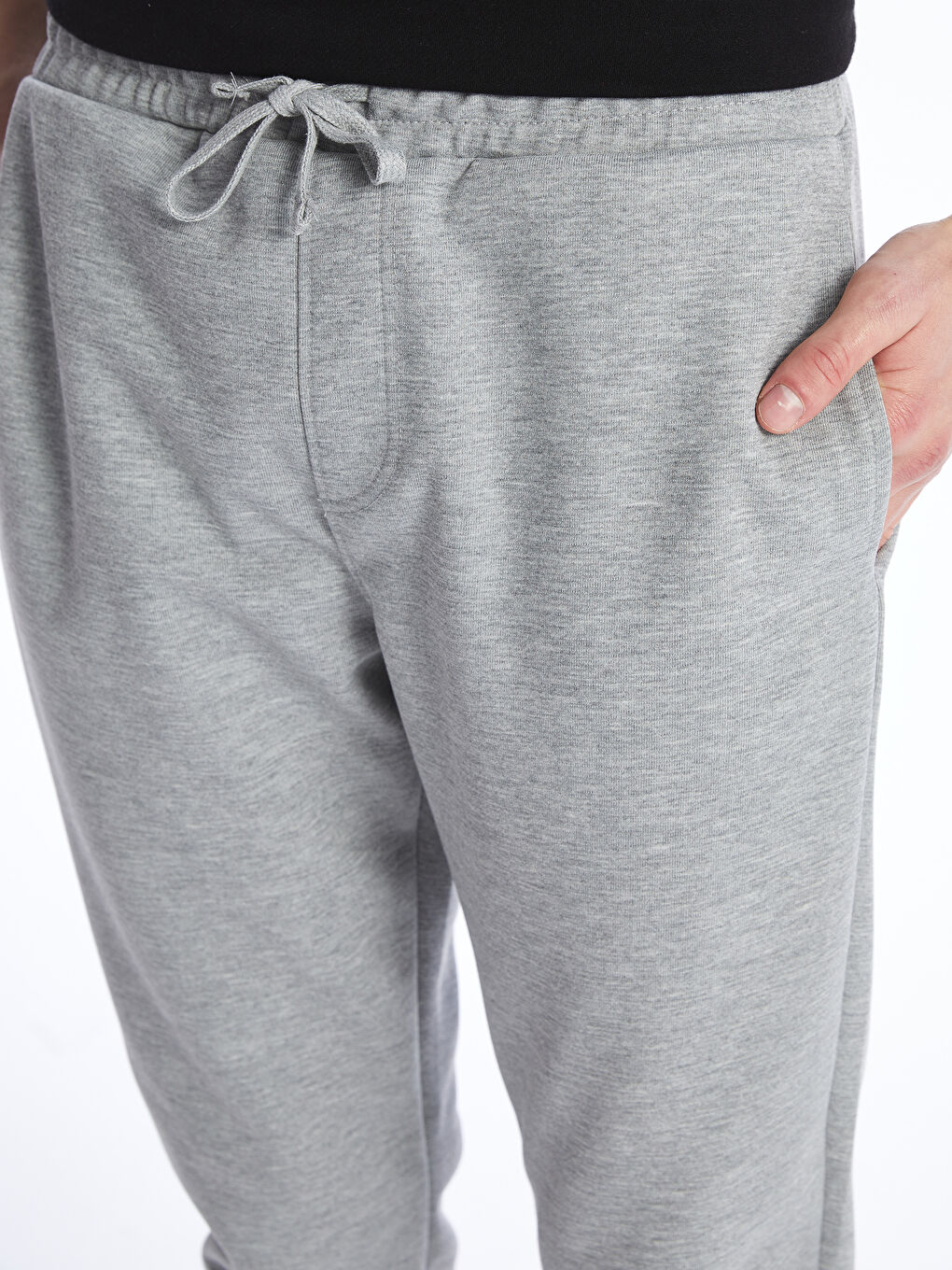 Gri Slim Fit Erkek Jogger Eşofman Altı-4