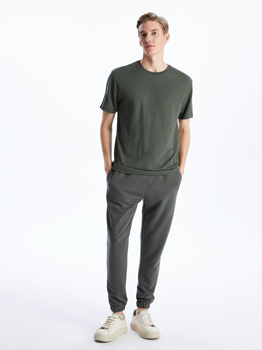 Haki Slim Fit Erkek Jogger Eşofman Altı