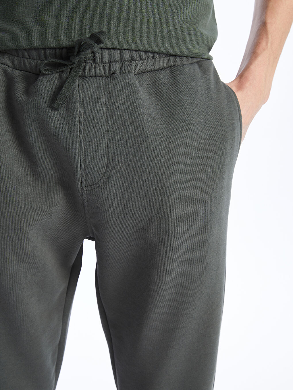 Haki Slim Fit Erkek Jogger Eşofman Altı-3