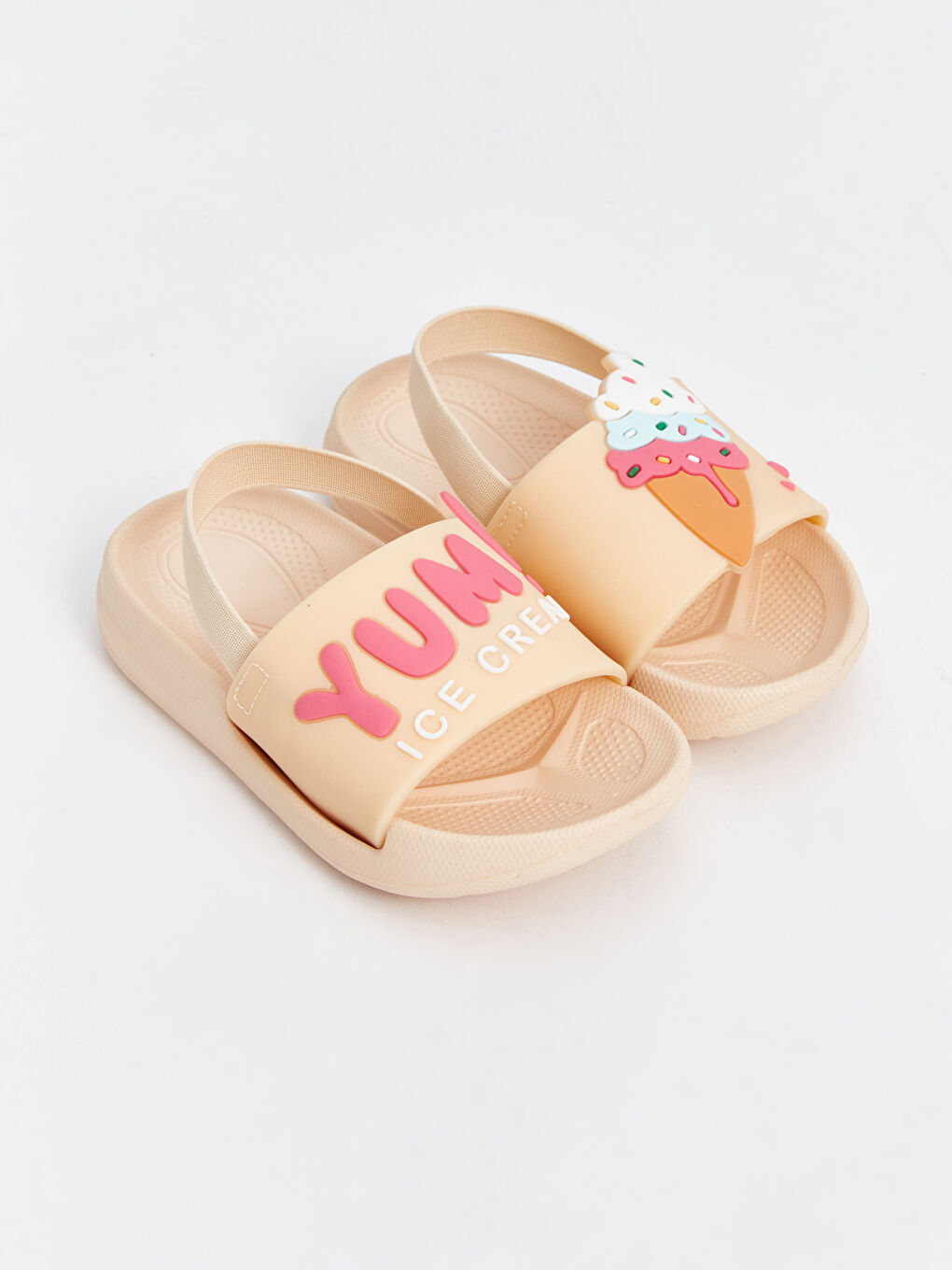 LCW STEPS Pembe Baskılı Kız Bebek Sandalet