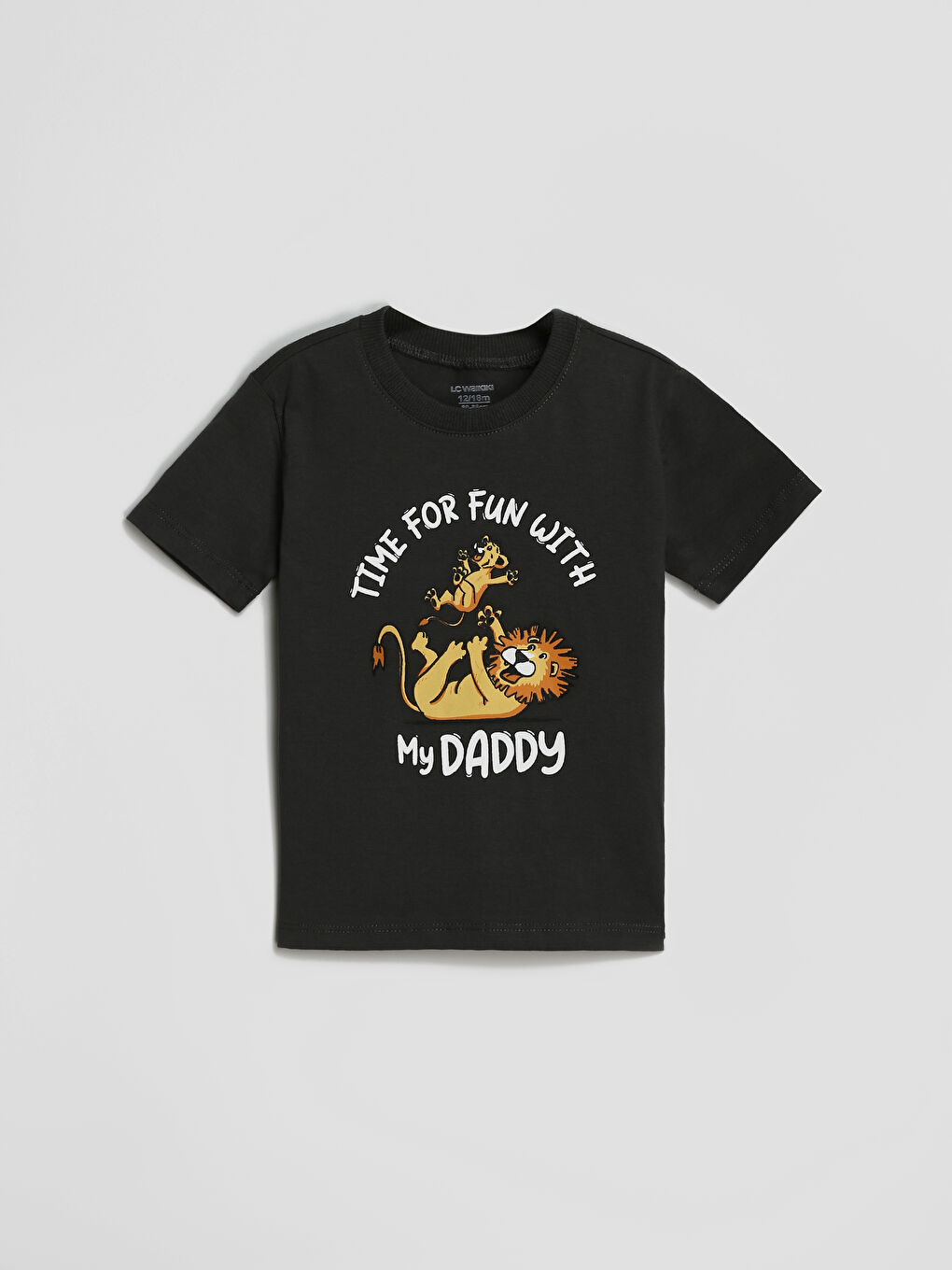 قميص أولاد بيبي مطبوع بكم قصير وكول مدور