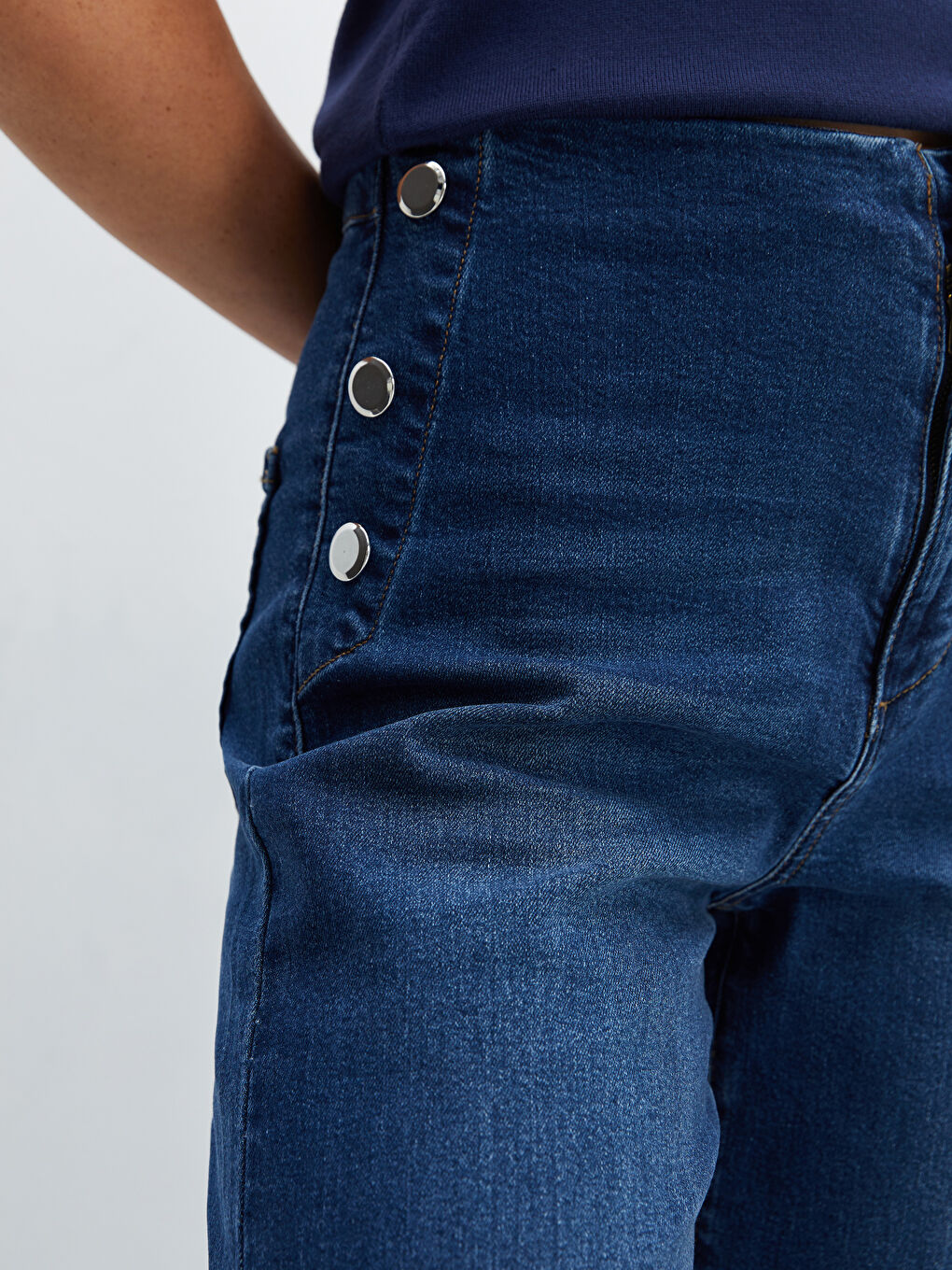 Jean Jambe Large pour Femmes-2
