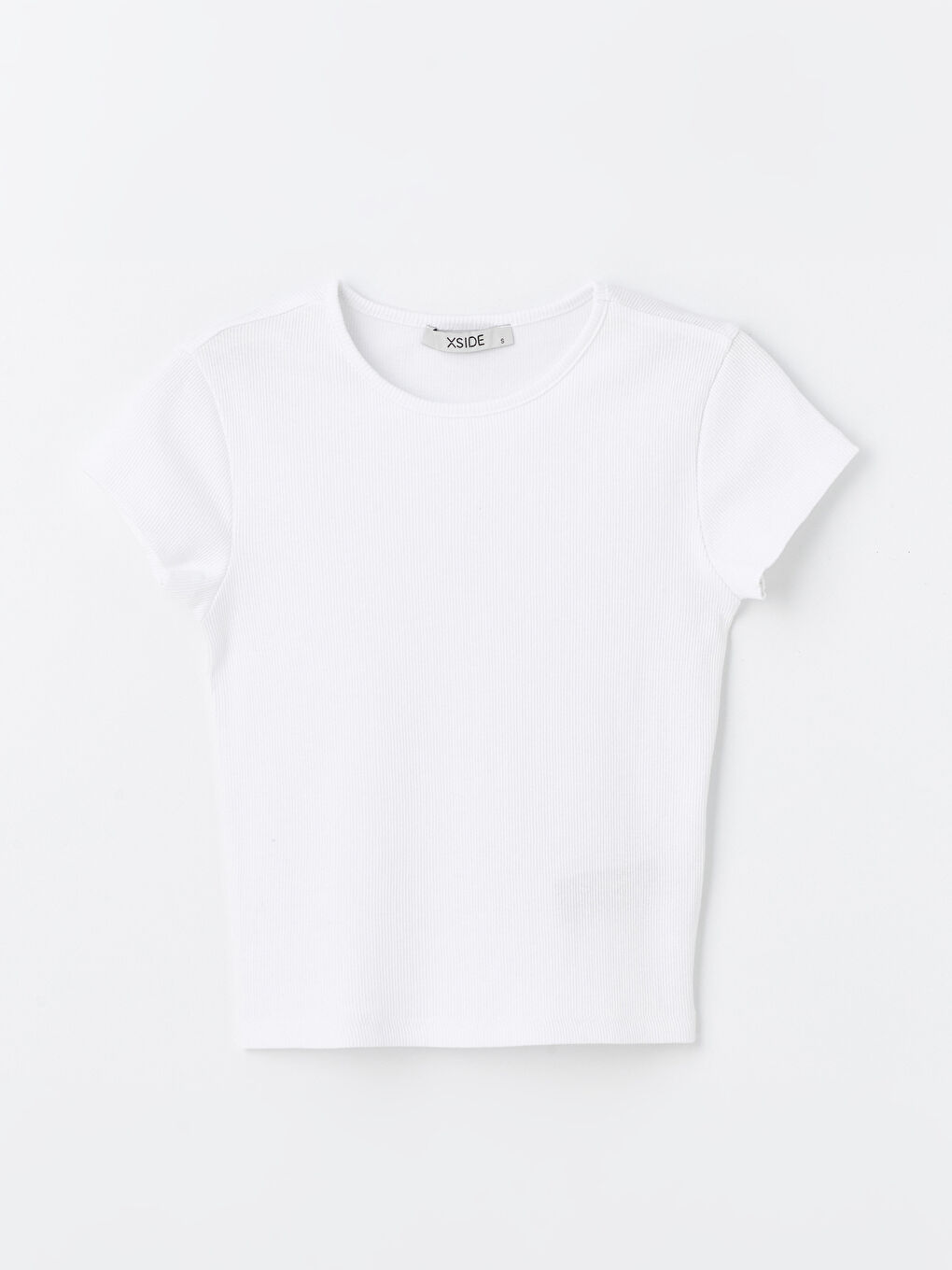 Crew Neck Straight Short Sleeve Women's Crop T-Shirt -S4IU96Z8-Q6K