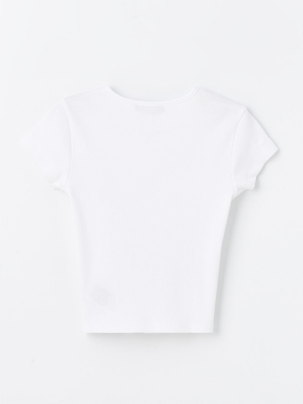Crew Neck Straight Short Sleeve Women's Crop T-Shirt -S4IU96Z8-Q6K