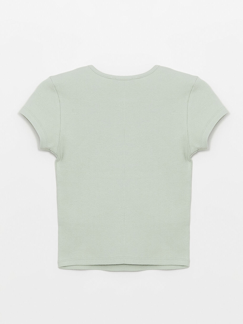 Crew Neck Straight Short Sleeve Women's Crop T-Shirt -S4IU96Z8-Q9Y