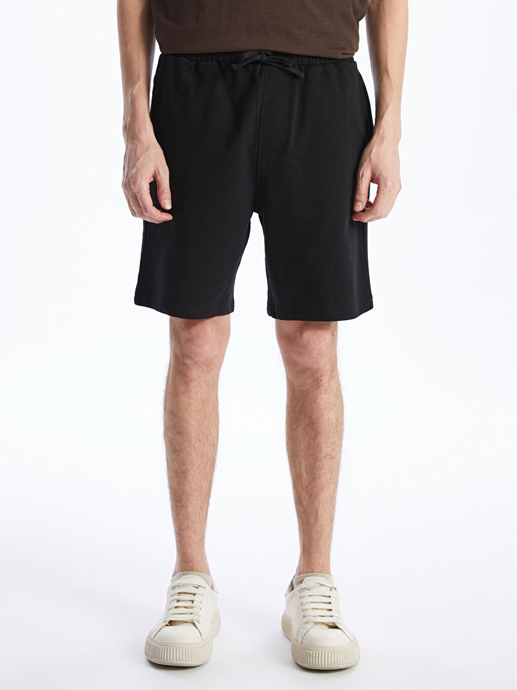 Siyah Slim Fit Erkek Şort-1