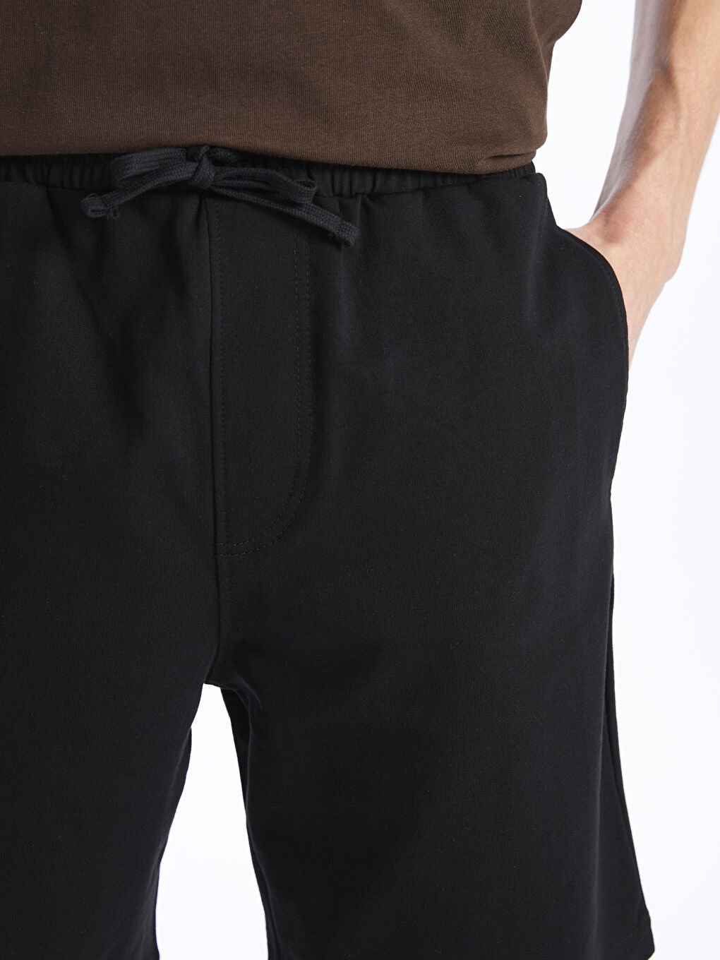 Siyah Slim Fit Erkek Şort-3