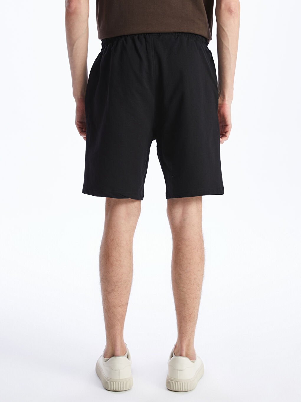 Siyah Slim Fit Erkek Şort-4