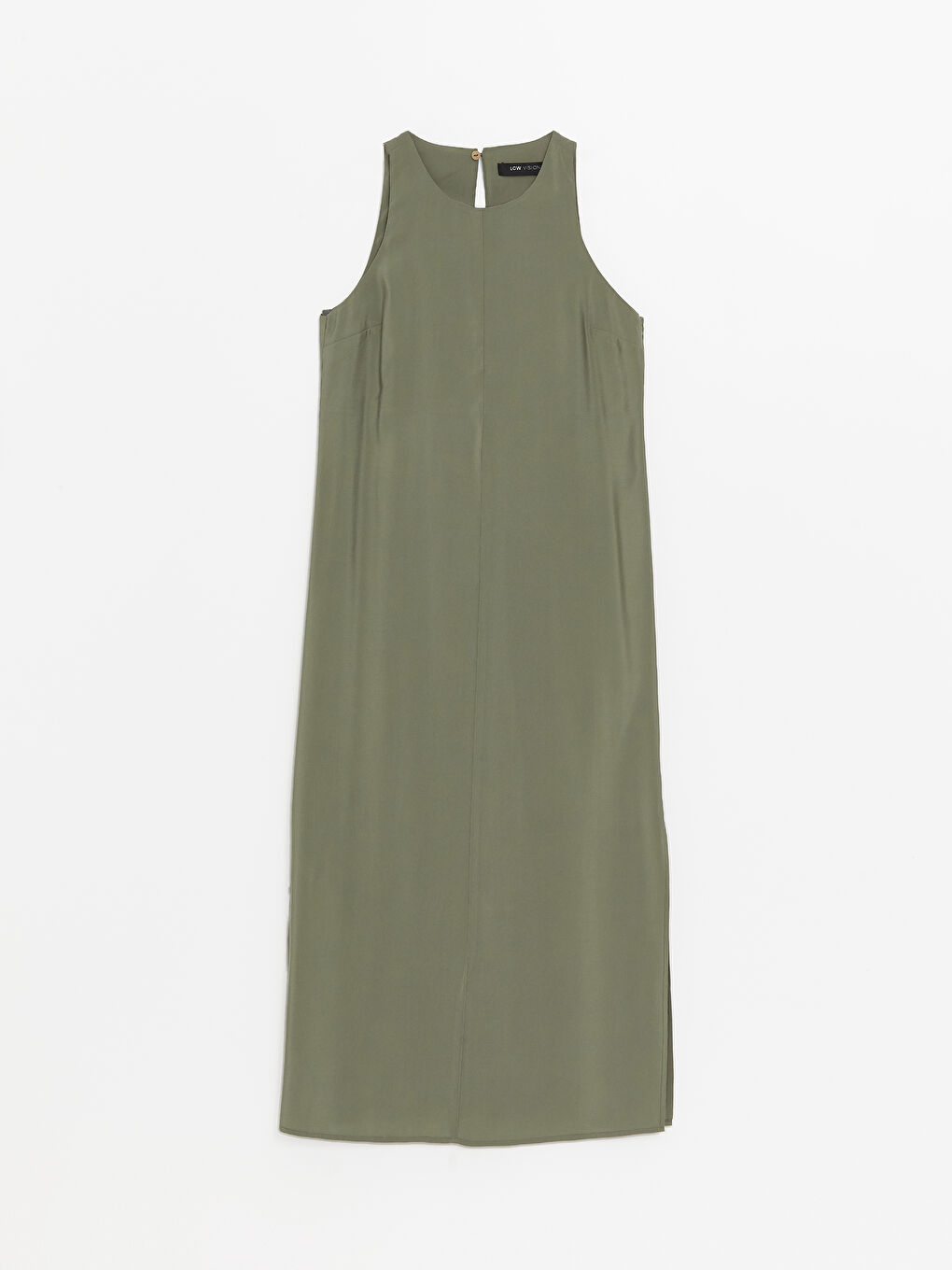 LCW Vision Women's Crew Neck Plain Dress -S4IV24Z8-YCH