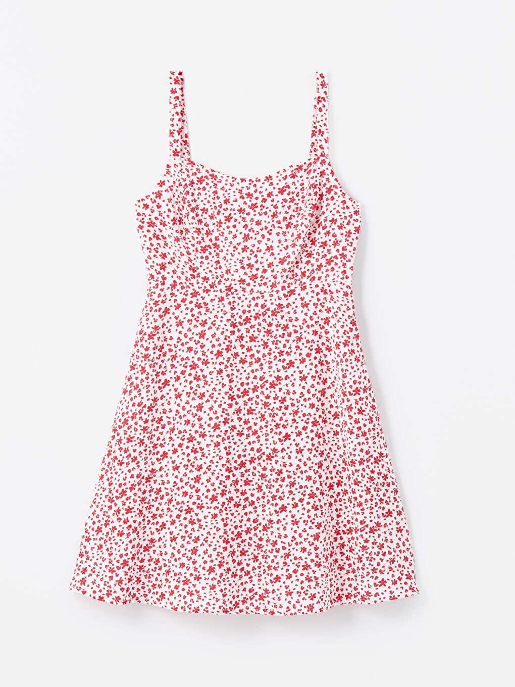 LCW Vision Square Collar Patterned Strappy Women's Dress -S4IV35Z8-LU7