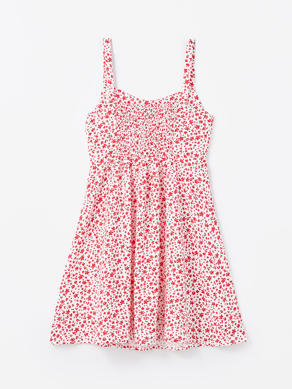 LCW Vision Square Collar Patterned Strappy Women's Dress -S4IV35Z8-LU7