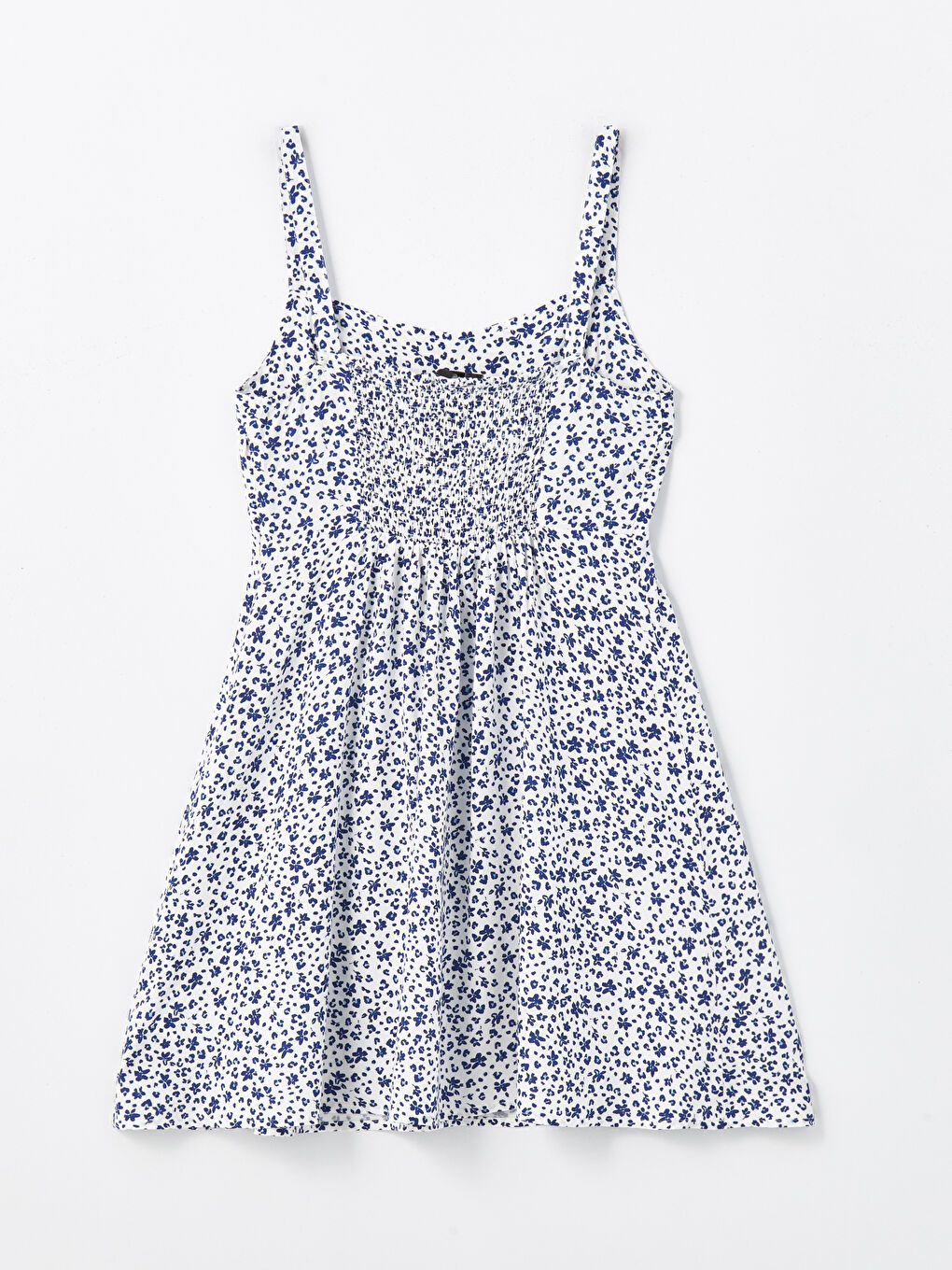 Square Collar Patterned Strappy Women's Dress -S4IV35Z8-VE4
