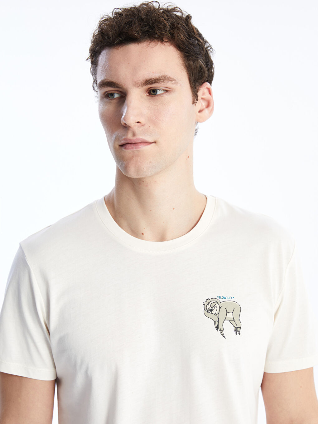 Ekru Standart Kalıp Erkek Pijama Takımı-1