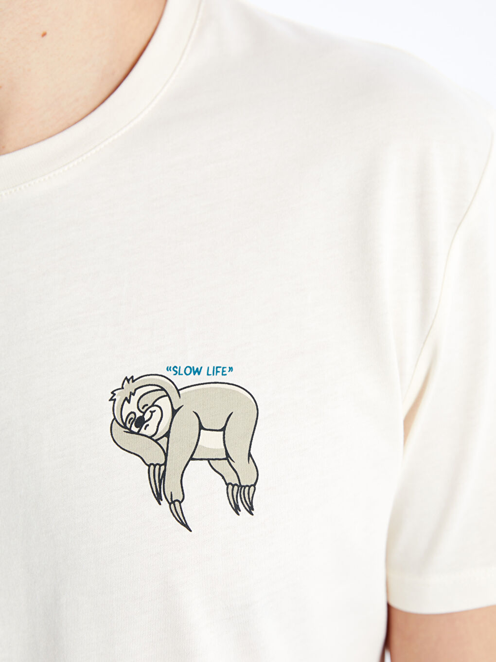 Ekru Standart Kalıp Erkek Pijama Takımı-3