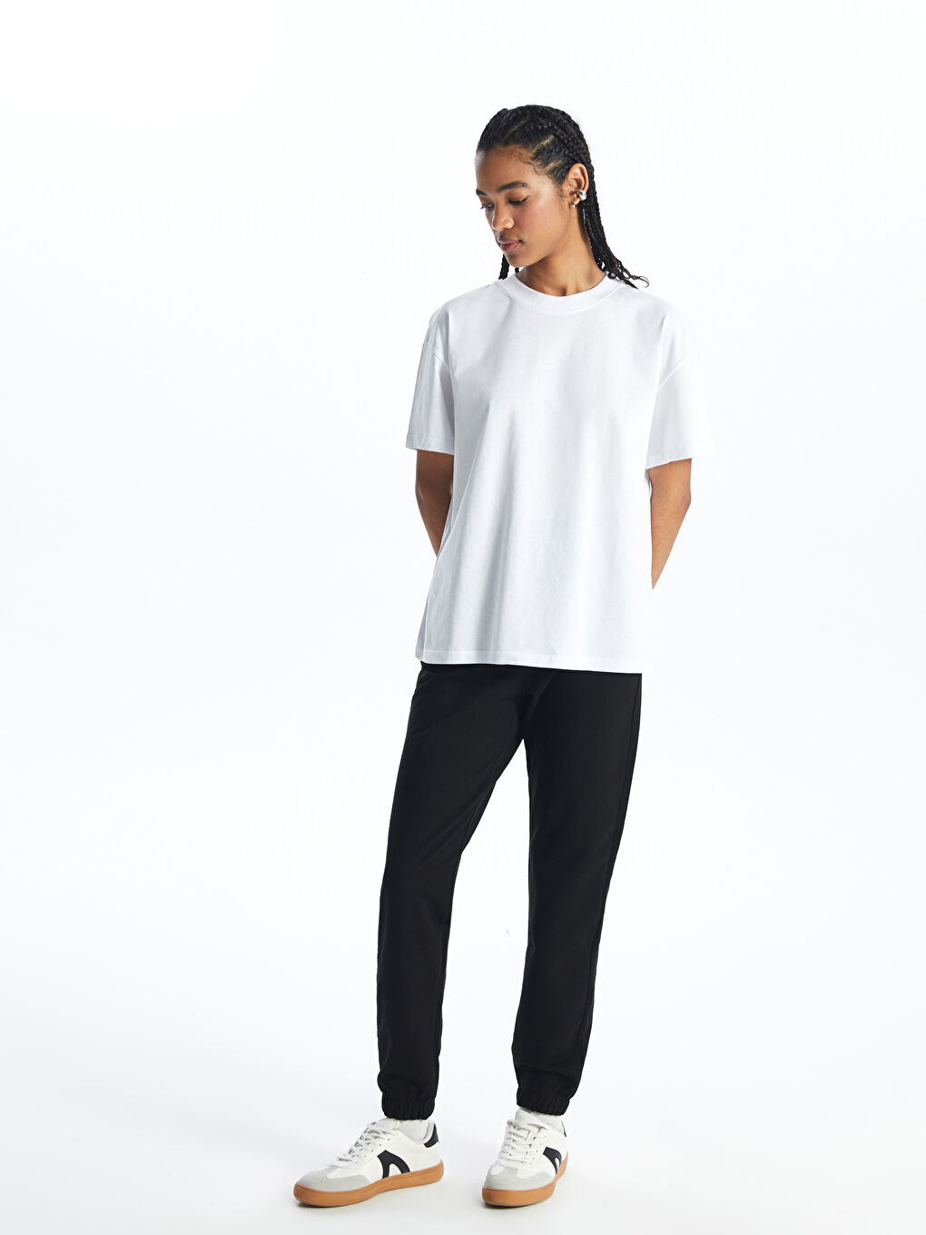 XSIDE Women's Elasticated Waist Plain Jogger Sweatpants -S4IY50Z8-CVL