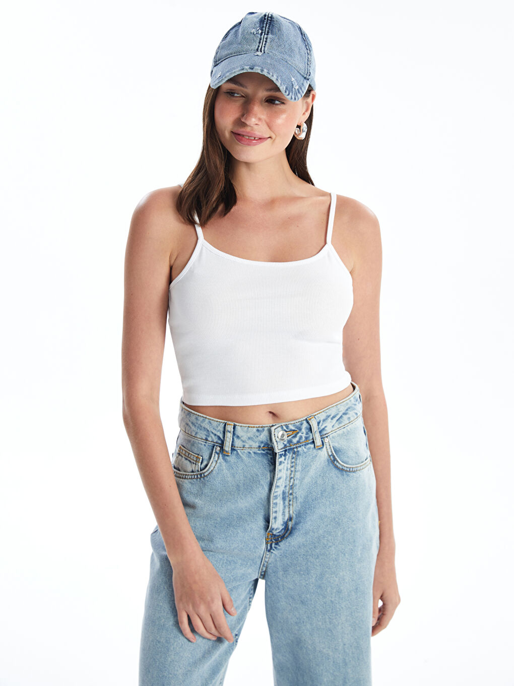 U-Neck Straight Strap Women's Crop -S4IY93Z8-Q6K