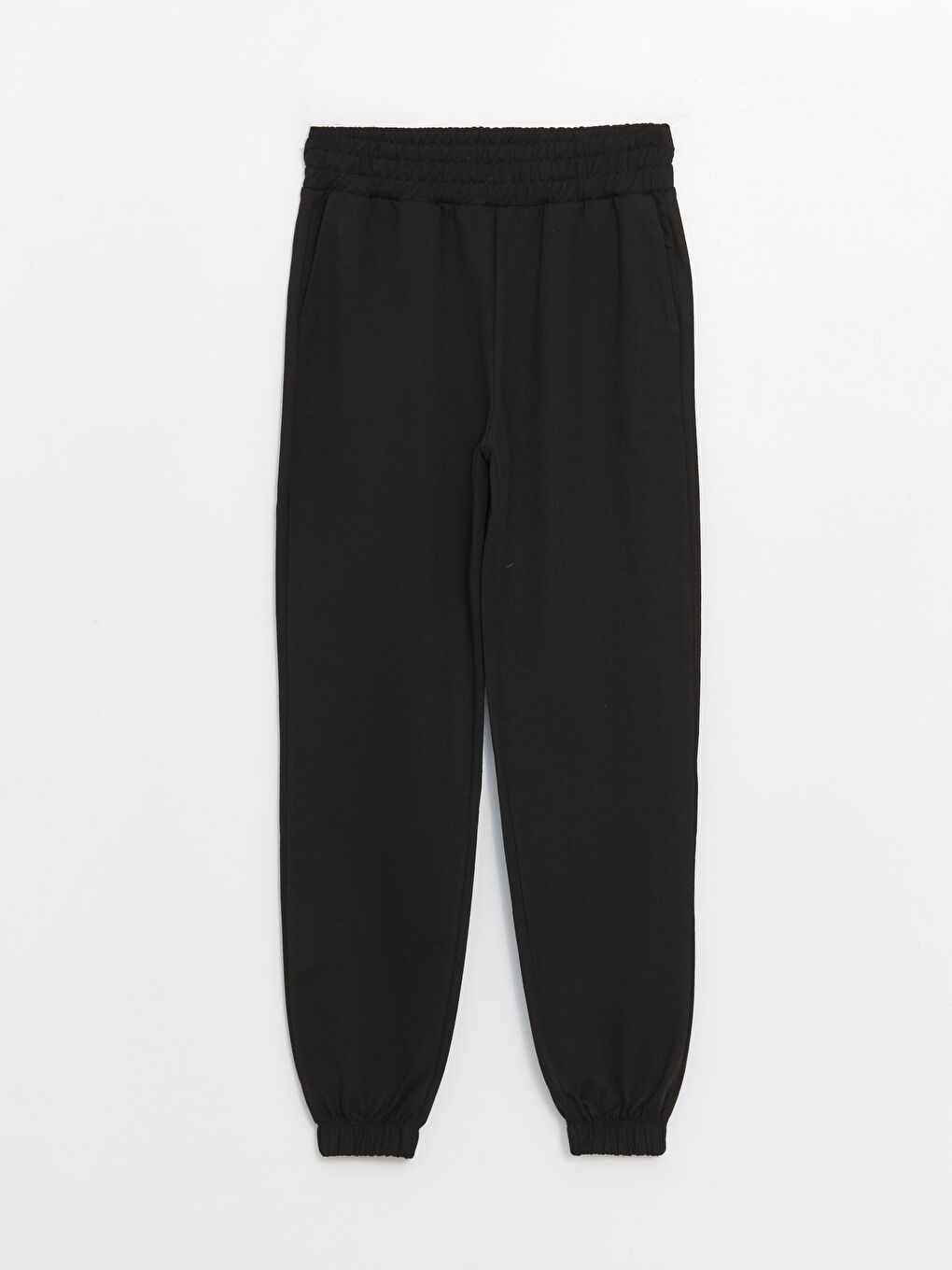 Women's Elasticated Waist Plain Jogger Sweatpants -S4J033Z8-CVL