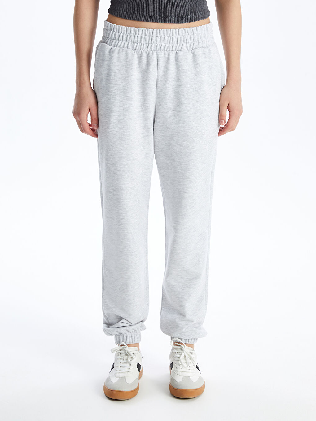 XSIDE Women's Elasticated Waist Plain Jogger Sweatpants -S4J033Z8-EFN